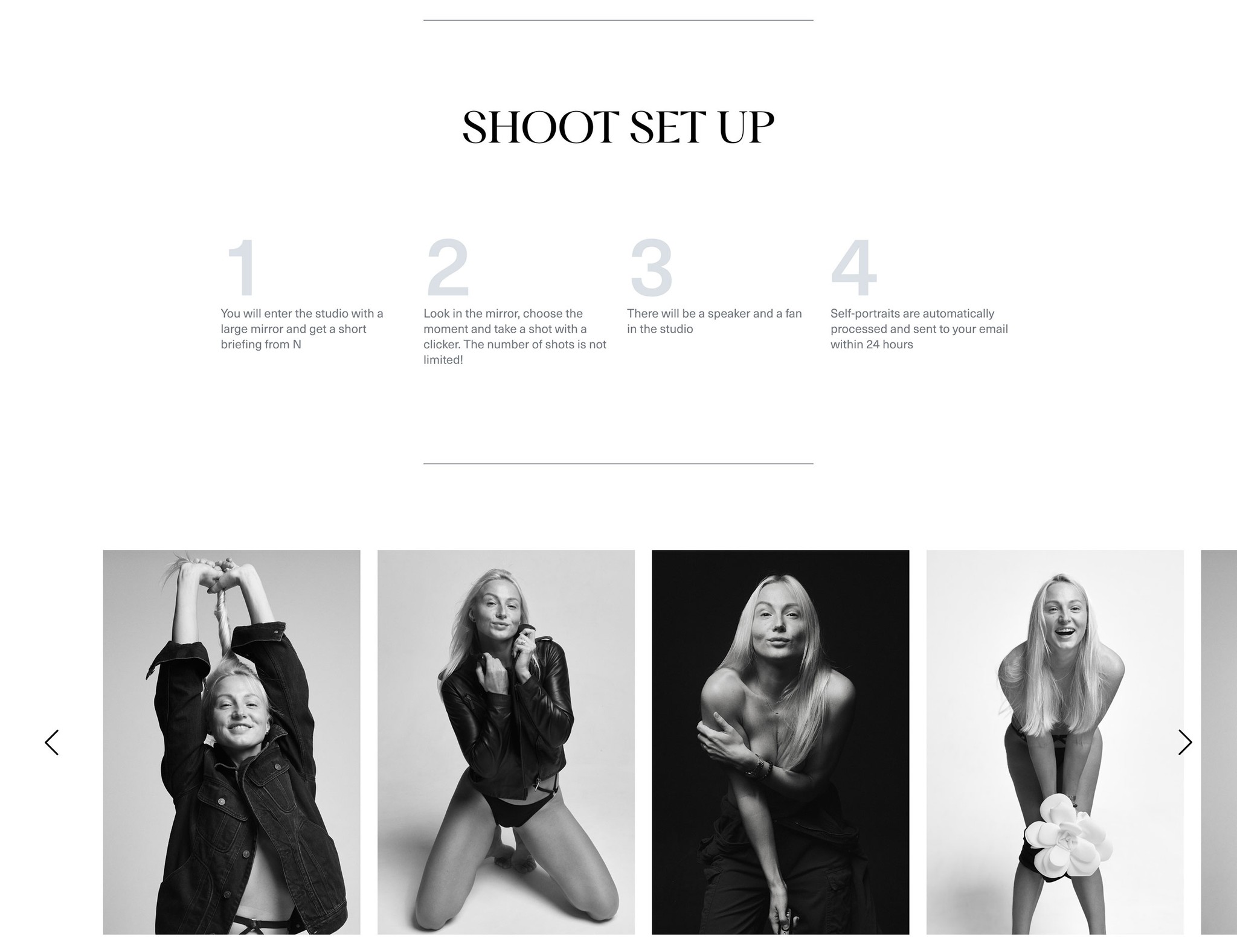 Дизайн сайта self-portrait студии